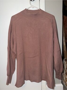 Anthropologie Dusty Rose Mock Neck Sweater